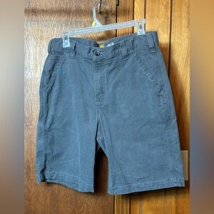 Carhartt Men's Charcoal Flat Front Shorts - 34